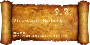 Viszkocsil Norbert névjegykártya